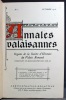 Annales valaisannes. Organe de la Société d'Histoire du Valais Romand paraissant au moins quatre fois par an. Tome premier : Octobre 1916 - décembre ...