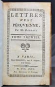 Lettres d'une Péruvienne. par [HUGUET DE GRAFIGNY Françoise Paule]; DEODATI [DE TOVAZZI]: - Image 2