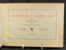Genève il y a cent ans. Dessins de Charles VIne (1830).. VINE Charles; DENKINGER Henri; BARDE Edmond (avant-propos):