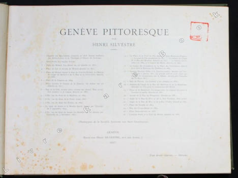 Genève pittoresque.. SILVESTRE Henri: