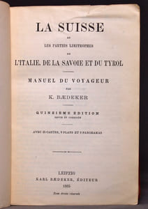 La Suisse et les parties limitrophes de l'Italie, de la Savoie et du Tyrol. Manuel du voyageur. Quinzième édition revue et corrigée.