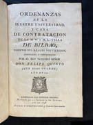 Ordenanzas de la Ilustre Universidad y Casa de Contratacion de la M.N. YM.L. Villa de Bilbao, insertos sus reales privilegios, aprobadas, y confirmadas por el Rey Nuestro Senor Felipe Quinto (que Dios guarde) ano de 1737. par [Universidad y Casa de Contratación de la M.N. y M.L. Villa de Bilbao]: - Image 1