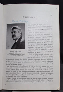 Tell [programme de théâtre].. MORAX René: