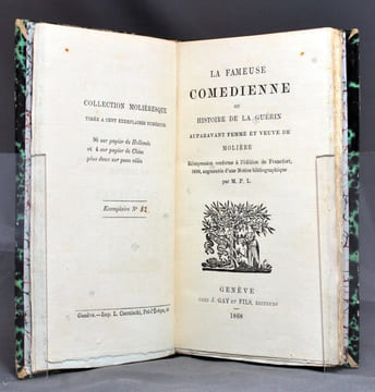 La fameuse comédienne ou Histoire de la Guérin, auparavant femme et veuve de Molière. Réimpression conforme à l'édition de Francfrot, 1688, augmeées ...