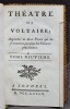 Le dépositaire - Le droit du seigneur - L'indiscret. Théâtre de Voltaire, tome neuvième.. VOLTAIRE [François-Marie Arouet de]: