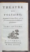 Sophonisbe, tragédie - Les Pélopides, ou Atrée et Thyeste, tragédie - Les lois de Minos, tragédie - Irènes, tragédie. Théâtre de Voltaire, tome septième. par VOLTAIRE [François-Marie Arouet de]: - Image 2