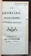 La Henriade, en dix chants, nouvelle édition. par VOLTAIRE [François-Marie Arouet de]: - Image 2