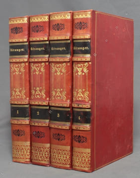 Oeuvres complètes de P. J. Béranger. Edition unique revue par l'auteur, ornée de 104 vignettes en taille-douce dessinées par les peintres les plus ...