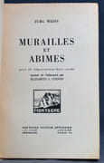 Murailles et abîmes. par WEISS Jürg; ALLEMANN Fritz (préf.); CUENO Elisabeth A. (trad.): - Image 2