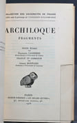 Fragments. par ARCHILOQUE; LASSERRE François (établ.); BONNARD André (trad. et comm.): - Image 2
