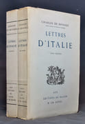 Lettres d'Italie. par BROSSES Charles de: