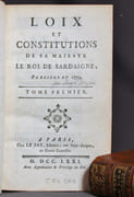 Loix et constitutions de sa majesté le roi de Sardaigne, publiées en 1770. par DONJON Joseph: - Image 2