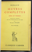 Oeuvres complètes. Traduction nouvelle avec une introduction et des notes. Tome I: Odes et épodes - Tome II: Satires - Epitres - Art poétique. par HORACE; RICHARD François (trad.): - Image 2