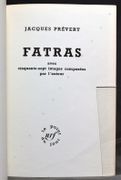 Fatras. Avec cinquante-sept images composées par l'auteur. par PREVERT Jacques: - Image 3