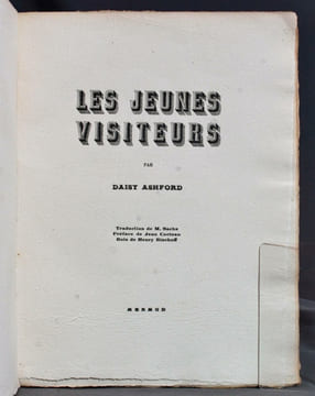 Les jeunes visiteurs.. ASHFORD Daisy; SACHS [Maurice] (trad.); COCTEAU Jean (préf.):