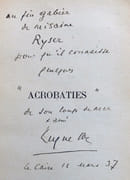 La parade. Souvenirs et impressions de théâtre. Tome I: Le sot du Tremplin- Tome II: Acrobaties. par LUGNE-POE [Aurélien-Marie Lugné, dit]: - Image 3