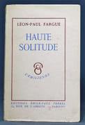 Haute solitude. par FARGUE Léon-Paul: - Image 1