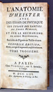 L'Anatomie d'Heister avec des Essais de physique sur l'usage des parties du corps humain, et sur le méchanisme de leurs mouvemens, enrichie de nouvelles figures en taille-douce. Nouvelle édition, revüe, corrigée & augmentée considérablement. Tome troisième. par HEISTER [Lorenz]: - Image 2
