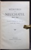 Mémoires sur Neuchâtel. 1806-1831.. TRIBOLET Charles-Godefroi de: