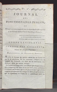 Journal des fonctionnaires publics, ou Recueil toujours compet de tous les actes du corps legislatif et du pouvoir exécutif de la République ...