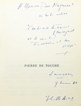 Pierre de touche.. AUBERT Claude: