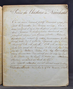 Précis de l’histoire de Neuchâtel.