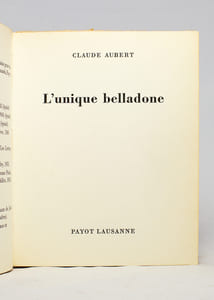 L'unique belladone.