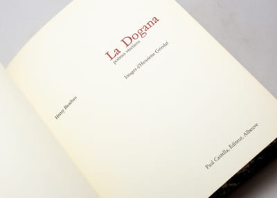 La Dogana, poèmes vénitiens.