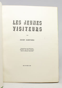 Les jeunes visiteurs.. ASHFORD Daisy; SACHS [Maurice] (trad.); COCTEAU Jean (préf.):