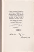 Verdures de la nuit - Les grandes journées de printemps - Testament du Haut-Rhône - Office des morts - Tendres campagnes. Une page manuscrite de Maurice Chappaz et les cinq dessins de Gérard de Palézieux reproduits par les maîtres-imprimeurs Roth & Sauter à Lausanne. par CHAPPAZ Maurice: - Image 7