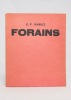 Forains.. RAMUZ Charles Ferdinand: