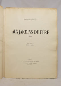 Aux jardins du père. Elégie.