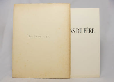 Aux jardins du père. Elégie [copie manuscrite par l'auteur].