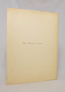 Aux jardins du père. Elégie [copie manuscrite par l'auteur].