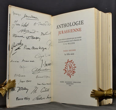Anthologie jurassienne. Tome I: Des origines au XIXe siècle. Tome II: Le XXe siècle.. WALZER Pierre-Olivier: