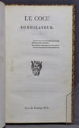 Le cocu consolateur [suivi de ] Sermon pour la consolation des cocus... [suivi de] Sermon d'un codelier à des voleurs qui lui demandoient de l'argent ou la vie. par [CARON Pierre-Siméon]; Anonyme;: - Image 2