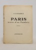 Paris (notes d'un Vaudois).. RAMUZ Charles Ferdinand: