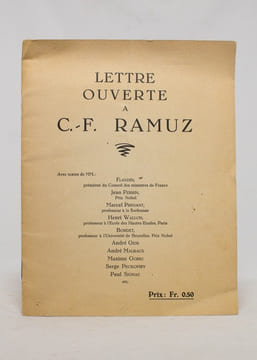 Lettre ouverte à C.-F. Ramuz.. [Association des Amis de l'URSS] Collectif: