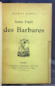 Sous l'oeil des Barbares.