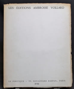 Catalogue complet des Editions Ambroise Vollard.