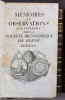 Mémoires et observations recueillies par la Société oeconomique de Berne. Années 1762 à 1765.. Collectif: