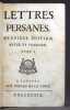 Lettres persanes. Derni&egrave;re &eacute;dition, revue et corrig&eacute;e.. [MONTESQUIEU Charles de Secondat de]: