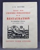 Essai sur l'histoire intellectuelle de la Restauration. Du romantisme à Genève.. BOUVIER J.-B.: