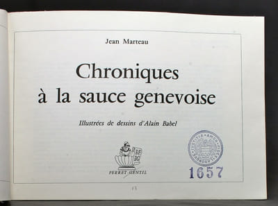 Chroniques à la sauce genevoise.