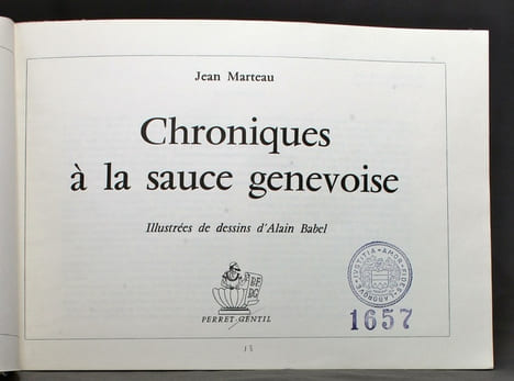 Chroniques à la sauce genevoise.. MARTEAU Jean: