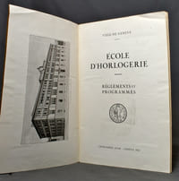 Ville de Genève. Ecole d'horlogerie - Règlements et programmes.