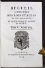 Recueil authentique des lois et actes du gouvernement de la République et canton de Genève. Tome V. Année 1819.. [Genève]: