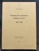 Chronique de la Communauté française de Genève 1904-1960.. JACQUESSON Guy: