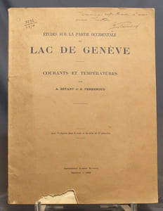 Etudes sur la partie occidentale du Lac de Genève. Courants et températures.