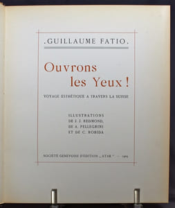 Ouvrons les yeux! Voyage esthétique à travers la Suisse.